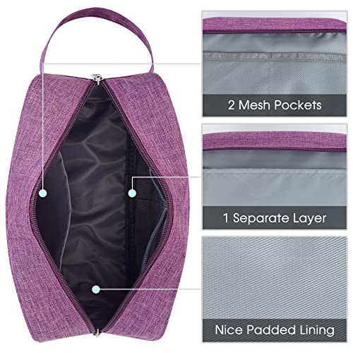 Narwey Travel Toiletry Bag for Women Traveling Dopp Kit Travel Bag for Toiletries Cosmetic Bag Makeup Bag Medicine Bag for Traveling (Dark Purple) - color: A-Dark Purple