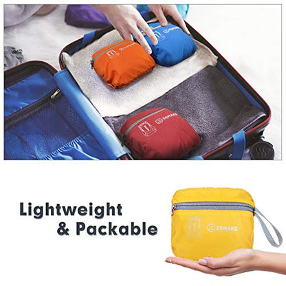 ZOMAKE Ultra Lightweight Packable Backpack 25L, Foldable Hiking Backpacks Water Resistant Small Folding Daypack for Travel(Yellow) - color: Yellow