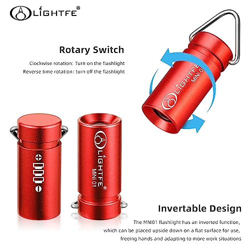 MINI01 Keychain Flashlight mini Keychain Light is Light, Small, and Bright(Mini01-Red) - color: Mini01-Red