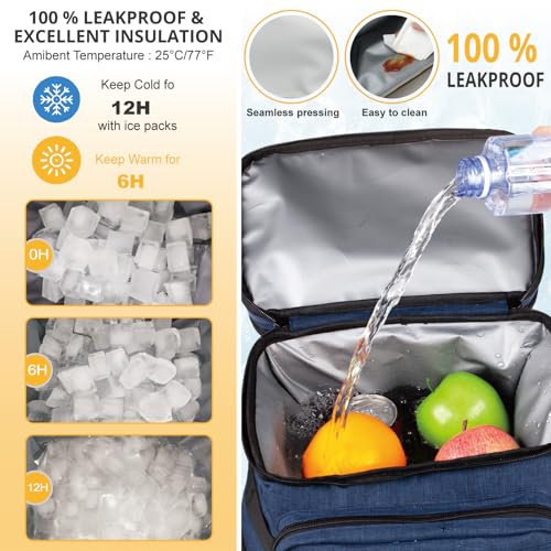 Tactical Backpack Cooler,Soft Lightweight Leakproof Cooler Backpack,Insulated Cooler Bag,Portable Soft Cooler Bag Waterproof for Beach, Travel, Camping, Picnic, Hiking - color: Blue