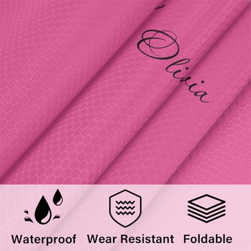 Custom 6 Set Compression Packing Cubes for Travel, Personalized Lightweight Luggage Organizer Bags with Name & Birth Flower, Expandable Large Expandable Packing Organizer, Hot Pink - color: Hot Pink