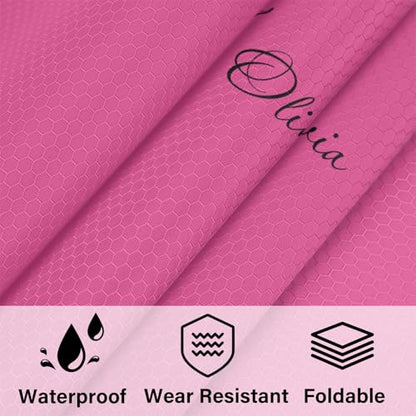 Custom 6 Set Compression Packing Cubes for Travel, Personalized Lightweight Luggage Organizer Bags with Name & Birth Flower, Expandable Large Expandable Packing Organizer, Hot Pink - color: Hot Pink