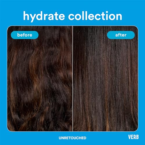 VERB Hydrate Shampoo + Conditioner Duo - Cleanses + Nourishes Dry + Frizzy Hair to Smooth + Reduce Frizz - Amber + Warm Jasmine Scent - size: 0.33 Fl Oz (Pack of 2)
