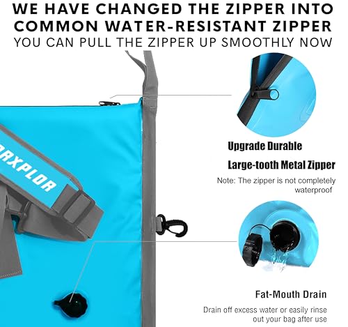 MORXPLOR Insulated Fish Cooler Bag for Fishing 41x17 47x17In 50x20In 60x24 72x30 80X40 Inches,Large Insulated Fish Kill Bag,Fishing Catch Bag Cooler with Water-resistant Zipper - color: 41inch Blue