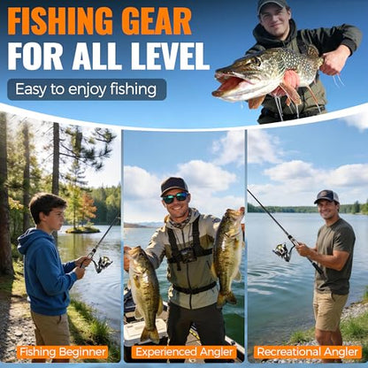 PLUSINNO Fishing Rod, Telescopic Fishing Rod and Reel Combo, Collapsible Travel Fishing Pole Rod Starter Kit, Carbon Fiber Fishing Rods and 12 +1 Bearings Stainless Steel, Fishing Gifts for Men Adults - color: Rod Combo & 137 Tackle Kit, size: 1.8m 5.91ft