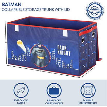 Idea Nuova Batman Collapsible Children’s Toy Storage Trunk, Durable with Soft Lid, 28.5"x14.5"x16" - color: Batman Dark Knight