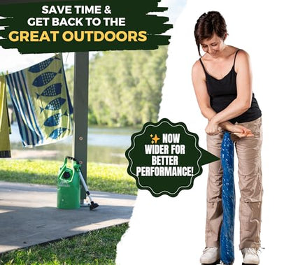 Ultra-Light Clothes Wringer – Manual Water Remover for Hand Washed Clothes, Speeds Up Air Drying for Camping, Caravan & Off-Grid Travel