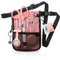 ASA TECHMED Nurse Utility Belt – Complete Medical Belt Utility Kit, Pro Pack Pocket Organizer Pouch Hip Bag for EMT, CNA, NP, PA, Student, Pink - color: Pink