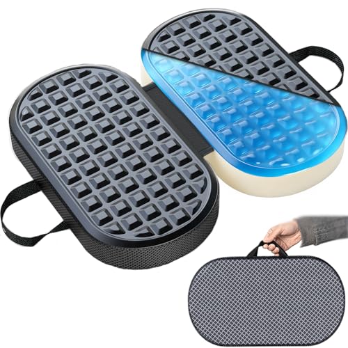 Travel Seat Cushion For Airplane, Cooling Memory Foam Seat Cushion For Long Flights, Stadium Portable Seat Cushion For Various Sports Events, Folding Chair Pads For Car, Kayaking, Camping, Bleachers - size: Compact（16.14×13.39×1.57in）