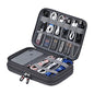 Electronic Cable Organizer Bag - Portable Travel Double Layers Electronic Digital Accessories Storage Pouch Bags for SD Card Case, USB Flash Drive,Charging Cords, USB Charger, Mini Tablet
