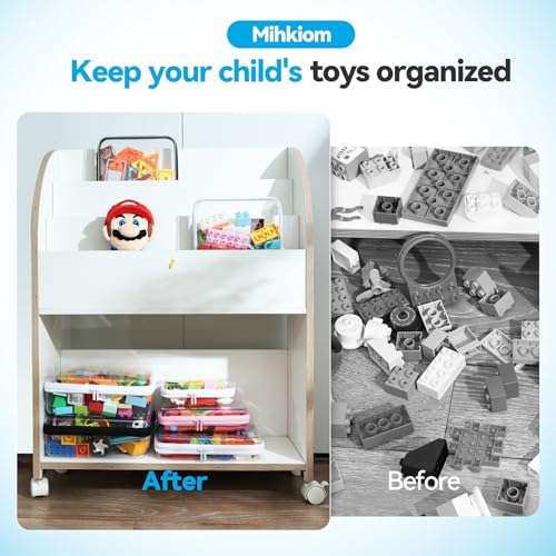 Mihkiom 3Pcs Clear Hard Shell Zipper Case, BIiss Plastic Bins for Organizing, Clear Zipper Pouches Makeup Case & Lidded Storage Bins Organizer for Home Storage Cosmetics, Puzzles - size: 3PACK-L-BLACK