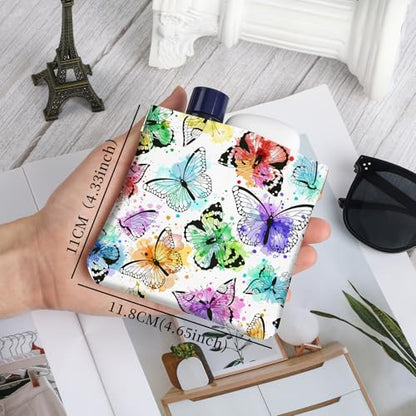 2Pcs PU Leather Small Squeeze Coin Purse Pouch Mini coin Bag Unique And Cute Wallet Cosmetic Bags Change Bag For Women Girls Men Colorful Butterflies - color: Colorful Butterflies