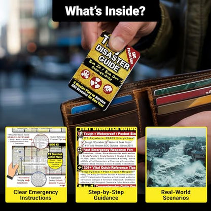 Tiny First Aid, Disaster & Survival Guide Set – Pocket Emergency Preparedness Handbooks for Safety, Crisis Response & Natural Disaster Readiness (3-Pack) - style: 1 First Aid Guide + 1 Disaster Guide + 1 Survival Guide