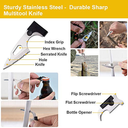 20-in-1 Snowflake Multi Tools & Upgraded Credit Card Tool - Christmas Birthday Gifts for Adult Men Women