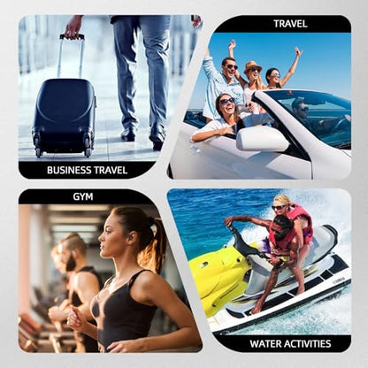 Vacuum Travel Bags With Pump,Vacuum Seal Bags For Clothing Travel,Ip67 Waterproof Vacuum Bags For Travel,Compression Packing Cubes With Suitcase, Luggage,Backpack (2pcs + Pump+Shoe Bags)