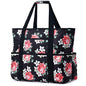 Becokan Beach Bags for Women Large Beach Tote Bag with Zipper Pockets Beach Bag Waterproof Sandproof Travel Nurse Tote Bag - color: Flowers