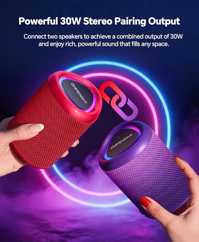 Portable Bluetooth Speaker Beach Essentials: Powerful Crystal Clear Sound/Dynamic Light/IPX5 Waterproof/All Day Playtime/Wireless BT 5.3/TWS Paring, Dad Gifts, Outdoor|Travel|Camping|Pool Accessories - color: Gradient Purple