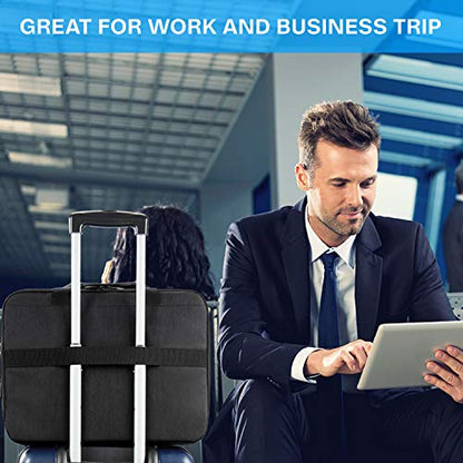 BAGSMART 18 Inch Laptop Bag, Expandable Briefcase, Computer Bag Men Women, Laptop Shoulder Bag, Work Bag Business Travel Office - Black - color: Black-18.4 Inch