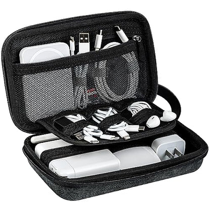 JETech Travel Accessories Organizer Case, Portable Electronic Pouch Gadget Bag for MacBook Power Adapter Chargers, Cables, Power Bank, Mouse, Stylus Pen, Earphone, SD Card, USB Flash Drive