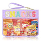 Siwara Snack Bags Clear Pouch Travel Makeup Bag Chenille Letter Bags for Zipper Pouch Clear Cosmetic Bag Clearly Tote Bag Makeup Travel Bags for Women - color: Purple