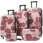 Merax Luggage Set,5 Piece Luggage with Handbag and Cosmetic Case,Harside Printing Suitcase with Wheels,Carry on Luggage Airline Approved(Purple Pink Flower,8/14/20/24/28) - color: Purple Pink Flower, style: 8/14/20/24/28