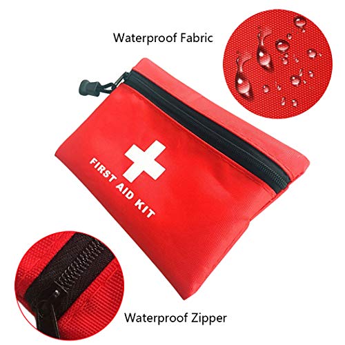 Mini First Aid Kit Empty, Travel Empty First Aid Kit Pouch Bag for Emergency at Home, Office, Car, Outdoors, Boat, Camping, Hiking(Bag Only) - size: 5.9 x 3.9 inch