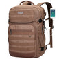 WITZMAN Canvas Travel Backpack for Men Multiple Pockets Fit 16 inch Laptop Backpack Carry-on Airline Approved(A8025 Brown) - color: Brown
