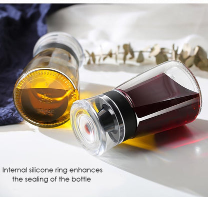 Leak-proof Oil Dispenser Bottle for Outdoor Camping, 160 ml/5.4 oz Glass Olive Oil and Vinegar Cruet, Well Sealed for Picnic Kitchen, 4 Pack - size: 4 Pack