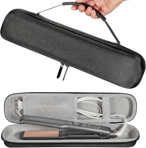FOMIYES Hair Straightener Protective Case Travel Hair Straightener Bag Eva Storage Pouch for Styling Tools - color: Black