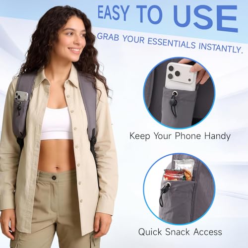 Lightweight Hiking Bag 16L Waterproof,Foldable Backpack for Hiking Essentials,Packable Back pack for Cycling Gym,Grey - color: Grey