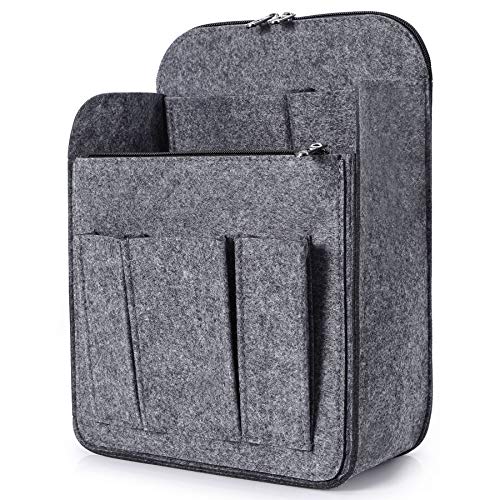 Yoillione Felt Backpack Organizer Insert for Women and Men, Large Travel Rucksack Insert with High Capacity, Lightweight Bag Organizer with Zipper Pockets - color: Gray, size: Large