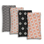 Eyeglasses Sunglasses Case PU Soft Squeeze Top Glasses Pouch for Women Men,Floral Pattern Portable Anti Scratch - color: Pink and Black