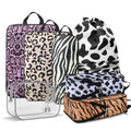 Travel Animal Skin Print Compression Packing Cubes Set - Slim-Fold Packing Organizers -Travel Essential Bag for Clothes Shoes Cosmetics Toiletry 7 Piece - color: Black-10