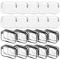 Tergy 20 Packs Clear Cosmetics Bags for Women Men Waterproof Toiletry Bags PVC Makeup Bags Organizer Case with Zipper for Travel Bathroom (Black&White) - color: 20 Black&White
