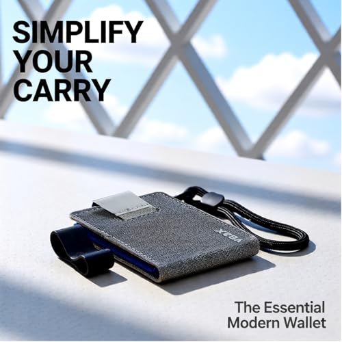 RFID Minimalist Slim Wallet for Men and Women, Holds Up to 12 Cards, Cash, Key Thin and Lightweight Credit Card Holder (Grey Microfiber – Arctic Edition) - color: Grey Microfiber – Arctic Edition