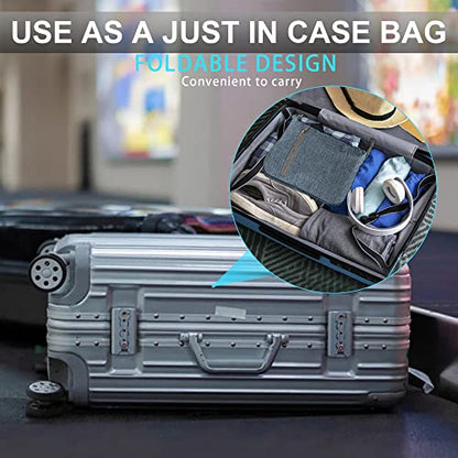 Vomgomfom 65L/85L/115L Foldable Travel Duffle Bag, Lightweight Checked Luggage with Shoe Compartment, Water-Resistant Weekender Overnight Bag for Men & Women - color: C Blue, size: 85L