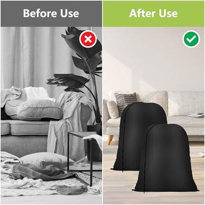 OTraki 20 x 24 inch Laundry Bag 2 Pack Travel Laundry Bags Medium Washable Dirty Clothes Bag Organizer with Drawstring Closure for Camp Fit Laundry Hamper Drying Do Not Exceed 176℉ Black - size: 20x24 inch
