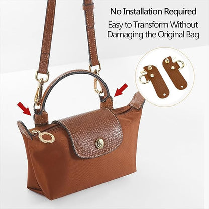 Chispee Leather Shoulder Strap Replacement Set, Adjustable Purse Strap Extender for Crossbody Bag Conversion - color: Wine Red
