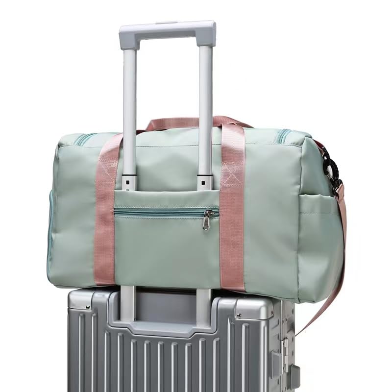 New men's and women's splash proof sports hand travel fitness shopping weekend camping overnight bags. (coffee) - color: coffee