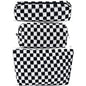 ZLFSRQ 3Pcs Checkered Makeup Bag for Women Large Small Checkered Cosmetic Bag Set Aesthetic Preppy Pencil Case Cute Pencil Pouch Black Makeup Pouch for Purse Travel Toiletry Bags Zipper Skincare Bags - color: B-Checkered 3Pcs Mix Black