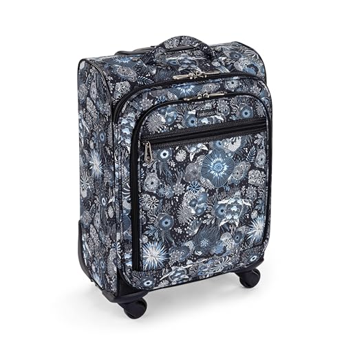 Sakroots On the Go 4 Piece Travel Bundle, Includes 21" Rolling Suitcase, Packable Large Tote, Medium & Small Pouches - color: Midnight Seascape