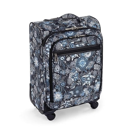 Sakroots On the Go 4 Piece Travel Bundle, Includes 21" Rolling Suitcase, Packable Large Tote, Medium & Small Pouches - color: Midnight Seascape