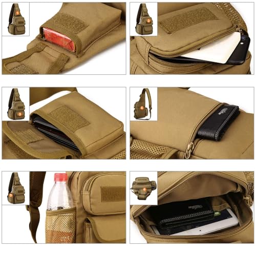 Sling Bag Crossbody Backpack for Men,Handiness Skiing Sling Bag, Lightweight Daypack for Hiking Travel (Color 5) - color: Color 5
