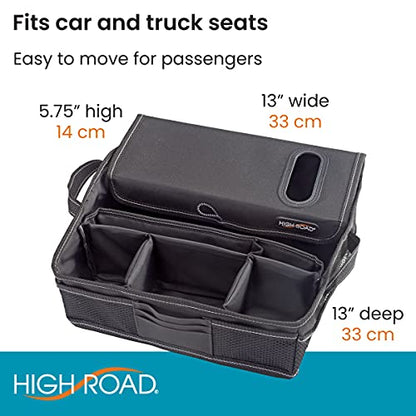 High Road SeatStash Car Front Seat Organizer for Driver and Office Storage with Tissue Holder and Divided Multipurpose Compartments