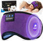 TOPOINT Sleep Mask with Headphones Bluetooth 5.4 Wireless, Sleep Headphone with Microphone Built-in HD Speakers Music, Eye Mask for Sleeping Men Women Travel Meditation Girl Cool Gadgets - color: Deep Purple, style: Ample Velvet