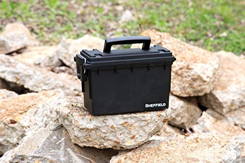 Sheffield Ammo Storage Box, .30 Cal Stackable | Water and Dust Resistant | Lockable | Made in USA | Pack of 6 - color: Black, size: 0.30 (Pack of 6)