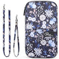 VanFn RFID Travel Passport Wallet, Family Passport Holder, Trip Document Organizer P.Travel Series - color: Pure Flower Blue