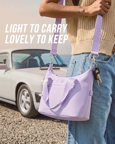 GLORIEROO Pastel Lunch Box Women | Insulated Soft Waterproof Leakproof Lunch Bag Cooler | Adjustable Strap | BPA-Free - color: Misty Lilac