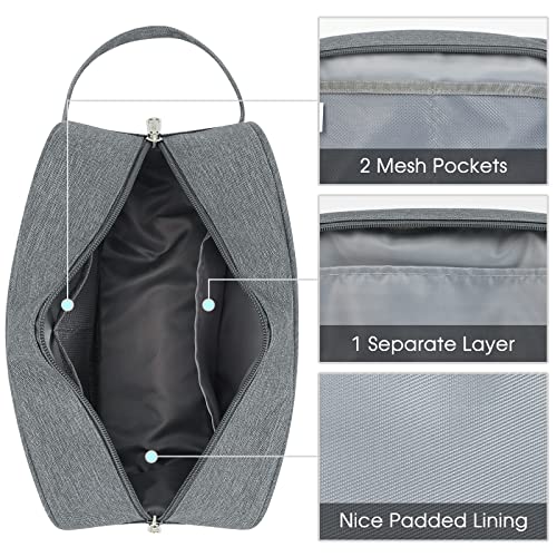 Narwey Travel Toiletry Bag for Women Traveling Dopp Kit Men Toiletries Bag Cosmetic Bag Makeup Bag Medicine Bag for Traveling (Grey) - color: A-Grey
