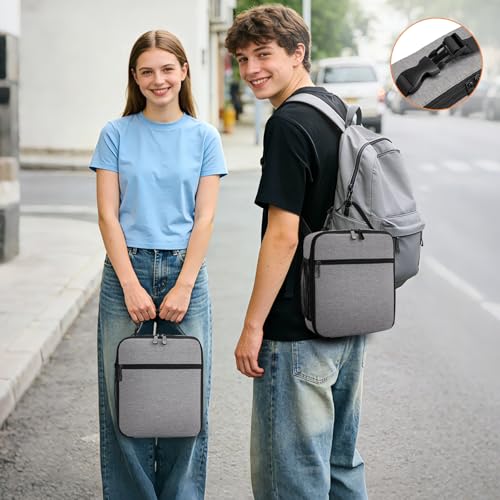 Lunch Box for Women Men Adult Insulated Lunch Bag Women Men Small Reusable Lunchbox for Work Picnic Travel (Gray) - color: Gray